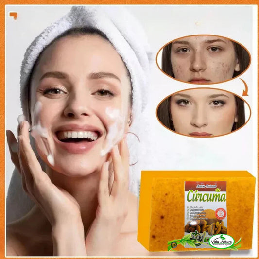 JABÓN DE CÚRCUMA-ORIGINAL ."¡Oferta especial! Llévate 2 Jabones y recibe 1 de REGALO