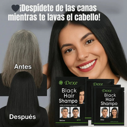Shampoo Negro Dexe x10: ¡Cubre Canas y Renueva Tu Look